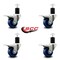 Service Caster 3'' Solid Poly Swivel 1-3/4'' Expanding Stem Caster Set Total Lock Brake, 4PK SCC-EXTTL20S314-SPUS-134-4 - alternate 4